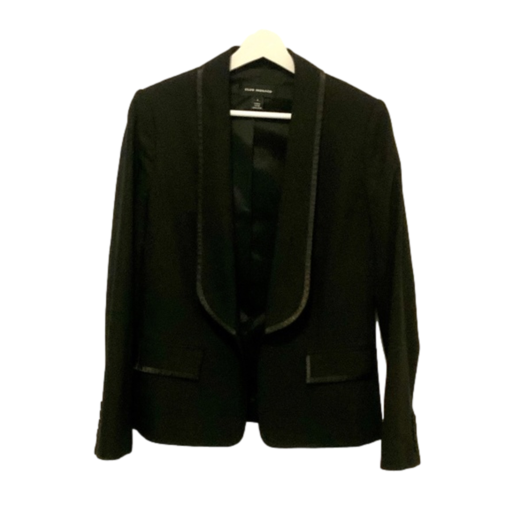 Club Monaco Black Wool Tuxedo Style Jacket 6